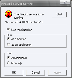 Firebird server control